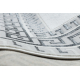 Carpet ALLURE 1960 Greek key, frame - Structural, stylish, glamour white / grey