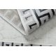 Carpet ALLURE 1960 Greek key, frame - Structural, stylish, glamour white / grey