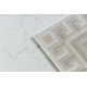 Carpet ALLURE 1960 Greek key, frame - Structural, stylish, glamour white / grey