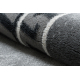 Carpet ALLURE 1960 Greek key, frame - Structural, stylish, glamour grey