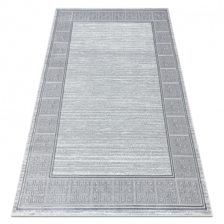 Tappeto ALLURE 8783 Chiave greca, telaio - Strutturale, elegante, glamour grigio chiaro / bianco