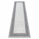 Carpet, runner ALLURE 1960 Greek key, frame - Structural, stylish, glamour white / grey
