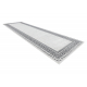 Carpet, runner ALLURE 1960 Greek key, frame - Structural, stylish, glamour white / grey