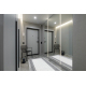 Tapete, passadeira ALLURE 1960 Chave grega, quadro - Estrutural, elegante, glamour branco / cinza