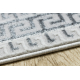 Carpet, runner ALLURE 1960 Greek key, frame - Structural, stylish, glamour white / grey