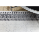 Carpet, runner ALLURE 1960 Greek key, frame - Structural, stylish, glamour white / grey