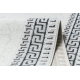 Carpet, runner ALLURE 1960 Greek key, frame - Structural, stylish, glamour white / grey