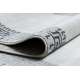 Carpet, runner ALLURE 1960 Greek key, frame - Structural, stylish, glamour white / grey