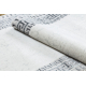 Carpet, runner ALLURE 1960 Greek key, frame - Structural, stylish, glamour white / grey