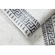 Carpet, runner ALLURE 1960 Greek key, frame - Structural, stylish, glamour white / grey