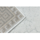 Carpet, runner ALLURE 1960 Greek key, frame - Structural, stylish, glamour white / grey