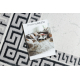 Carpet, runner ALLURE 1960 Greek key, frame - Structural, stylish, glamour white / grey