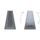Tappeto, passatoia ALLURE 1960 Chiave greca, telaio - Strutturale, elegante, glamour grigio