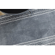 Carpet, runner ALLURE 1960 Greek key, frame - Structural, stylish, glamour grey