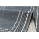 Tappeto, passatoia ALLURE 1960 Chiave greca, telaio - Strutturale, elegante, glamour grigio