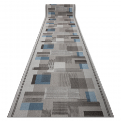 TAPIS DE COULOIR antidérapant LISTRA Géométrique, antidérapant gris