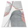 Dywan FUSION 5868 biały / ciemny róż - Linie, nowoczesny, abstrakcyjny