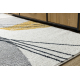 Tapis FUSION 5868 blanc / jaune - Lignes, moderne, abstrait