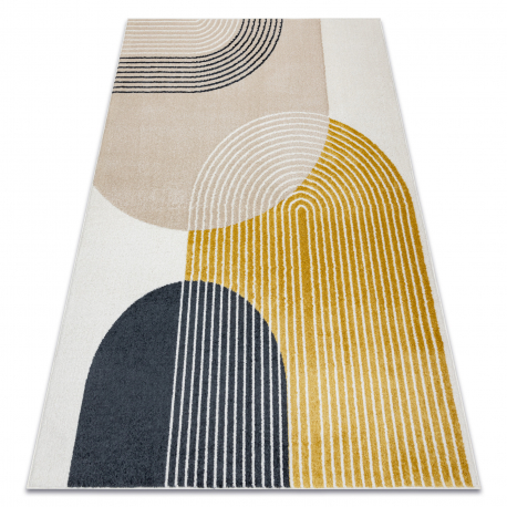 Tapete FUSION 0240 creme / amarelo - Geométrico, moderno, abstrato