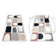 Teppich FUSION 0213 weiß / dunkelrosa - Geometrisch, modern, abstrakt