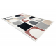 Teppich FUSION 0213 weiß / dunkelrosa - Geometrisch, modern, abstrakt