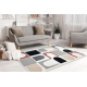 Carpet FUSION 0213 white / dark pink - Geometric, modern, abstract