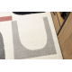 Carpet FUSION 0213 white / dark pink - Geometric, modern, abstract