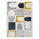 Teppich FUSION 0213 weiß / gelb - Geometrisch, modern, abstrakt