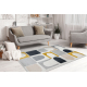Carpet FUSION 0213 white / yellow - Geometric, modern, abstract