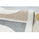Carpet FUSION 0213 white / yellow - Geometric, modern, abstract
