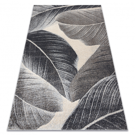Carpet FUSION 8912 dark grey - Feathers, modern, abstract