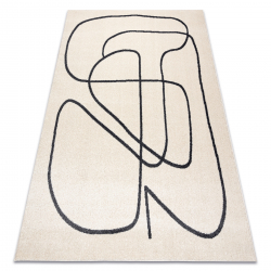 Alfombra FUSION 8297 crema / gris oscuro - Líneas, moderna, abstracta
