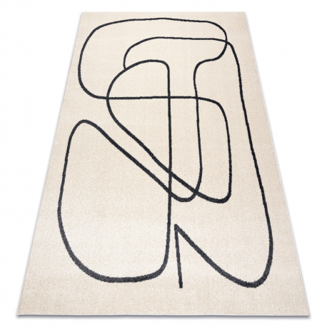 Carpet FUSION 8297 cream / dark grey - Lines, modern, abstract