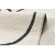Carpet FUSION 8297 cream / dark grey - Lines, modern, abstract