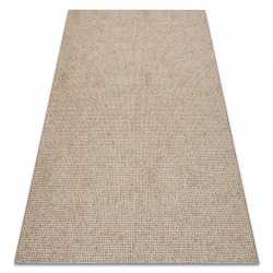 Sisal teppe FLAT 49371265 Rutete - naturlig beige, stråfarge, snor