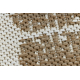 FLAT 48965265 Sisalteppich Trellis vintage - naturbeige Strohfarbe, Kordel