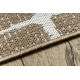 FLAT 48965265 Килим от сезал Trellis vintage - естествен цвят бежова слама, шнур