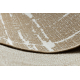 FLAT 48965265 Sisalteppich Trellis vintage - naturbeige Strohfarbe, Kordel