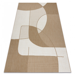 FLAT 48982265 Tapete Sisal Geométrico - cor bege palha natural, barbante