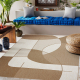 FLAT 48982265 Tapis sisal Géométrique - couleur paille beige naturel, ficelle