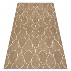 FLAT 49379265 Sizala paklājs Pilieni - dabīgā smilškrāsas salmu krāsa, aukla