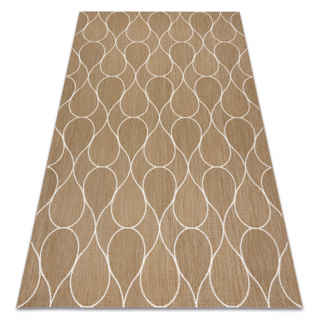 FLAT 49379265 Tapete Sisal Gotas - cor bege palha natural, barbante