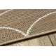 FLAT 49379265 Tapete Sisal Gotas - cor bege palha natural, barbante