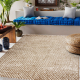 FLAT 48955265 Килим от сезал Геометричен - естествен цвят бежова слама, шнур