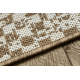 FLAT 48955265 Sisal carpet Geometric - natural beige straw color, string