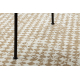 FLAT 48955265 Sisalteppich Geometrisch - naturbeige Strohfarbe, Kordel