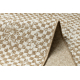 FLAT 48955265 Sisalteppich Geometrisch - naturbeige Strohfarbe, Kordel