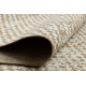 FLAT 48955265 Sisal carpet Geometric - natural beige straw color, string