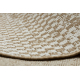 FLAT 48955265 Sisalteppich Geometrisch - naturbeige Strohfarbe, Kordel