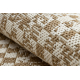 FLAT 48955265 Sisalteppich Geometrisch - naturbeige Strohfarbe, Kordel